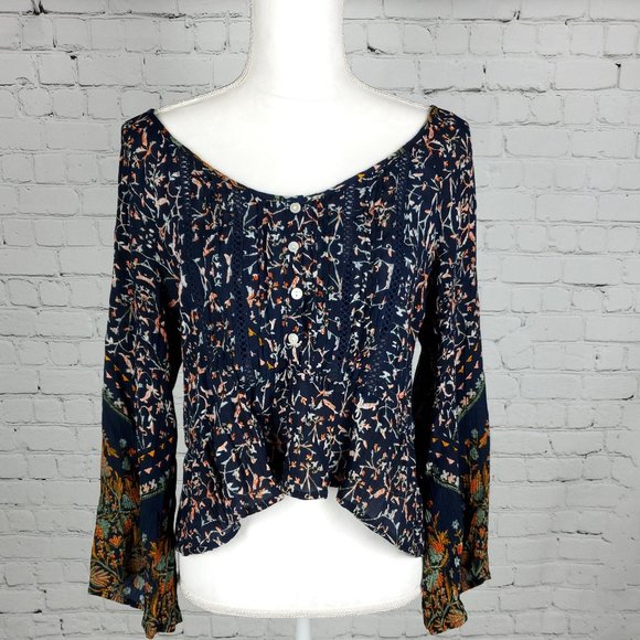 floral boho tops